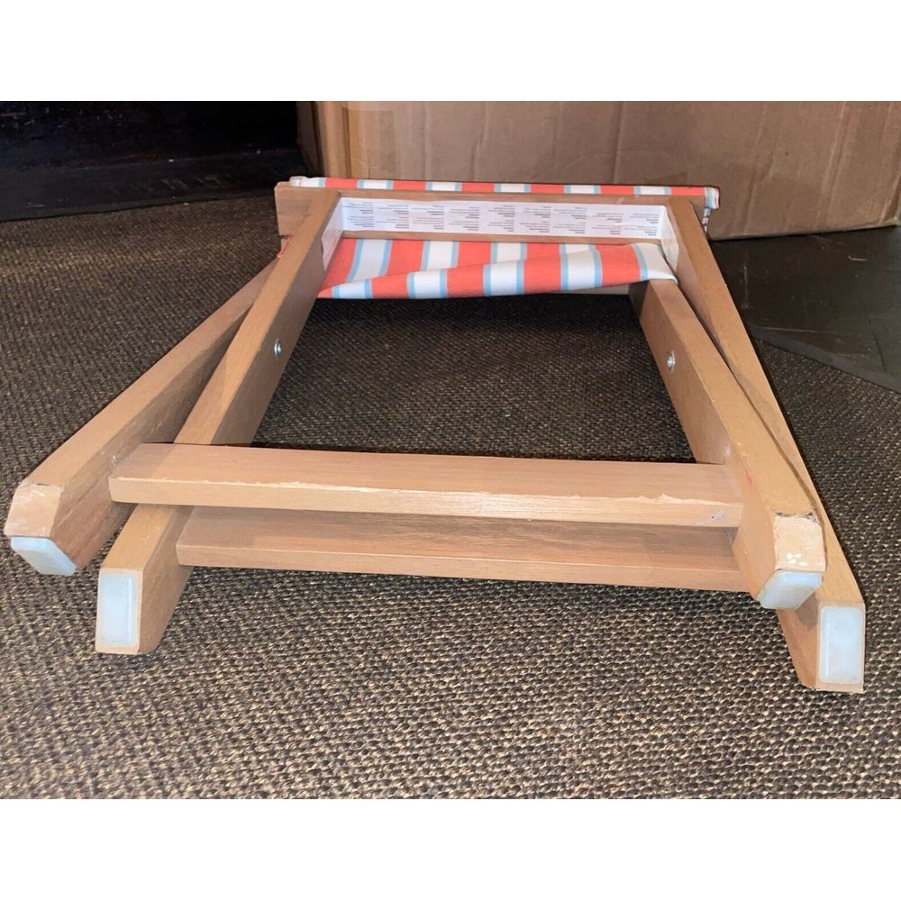 SOLBLEKT Stool, foldable eucalyptus, stripe orange - IKEA - Picture 16 of 16